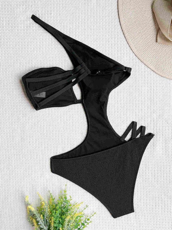 SPARK One Shoulder Solid Color Swimsuit CS6469