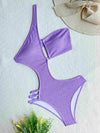 SPARK One Shoulder Solid Color Swimsuit CS6469