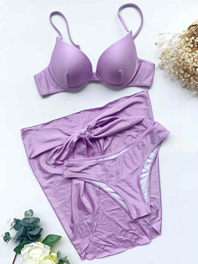 SPARK Gathered 3 PCS Set Swimwear CS6318